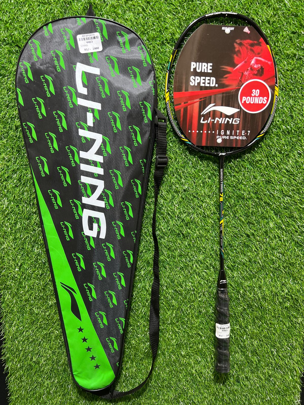 4463-Li-Ning 5U Badminton Racket – Durable, High-Performance Carbon Frame for Power Smashes