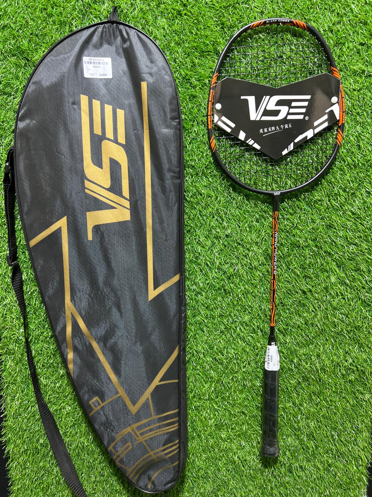 4466-VSE Badminton Racket – Lightweight 5U Carbon Fiber, Head-Heavy Balance, G5 Grip