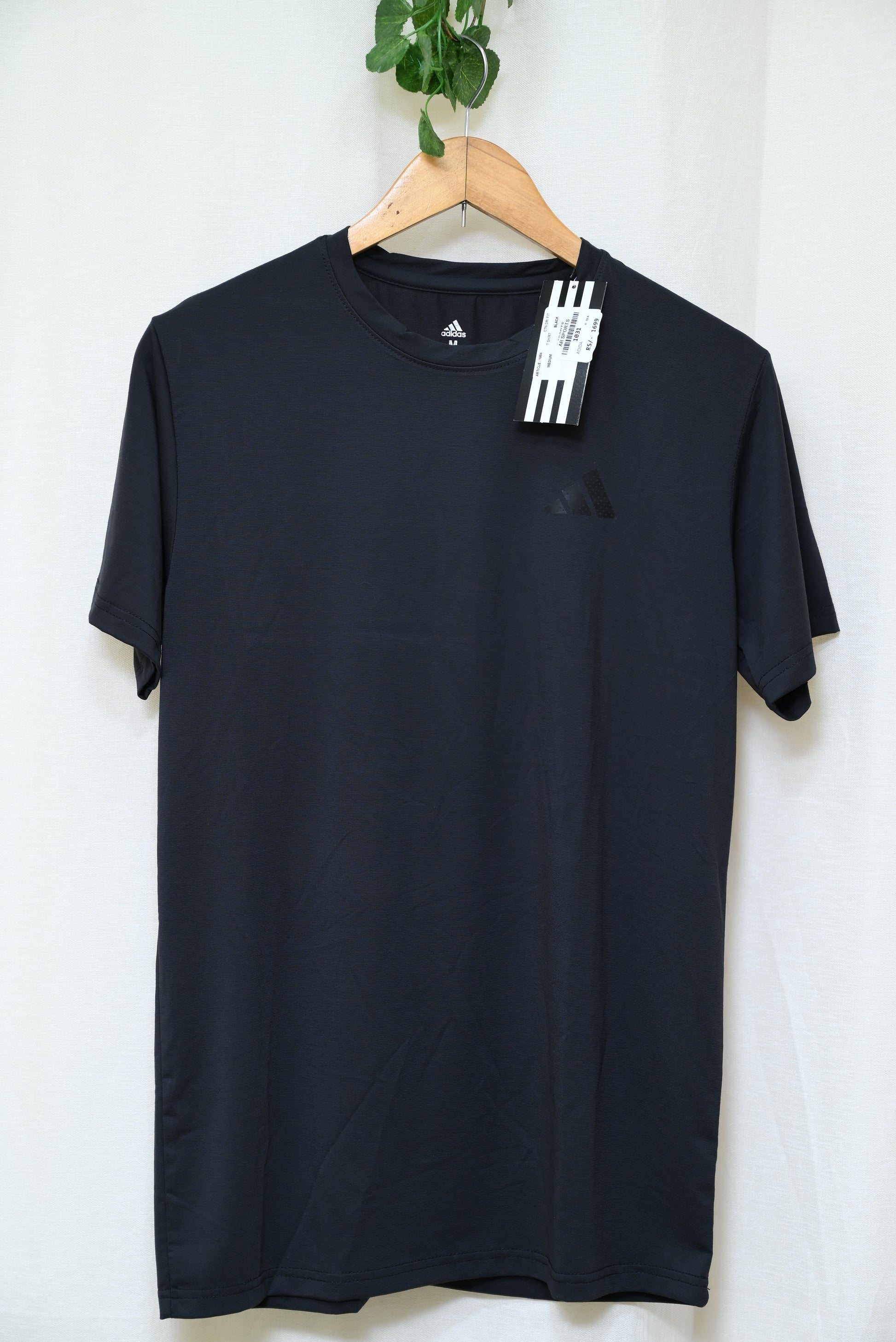 1031-Smart Fit Button-Up Shirt – Adidas Logo, Stretch Fabric, Casual Cool