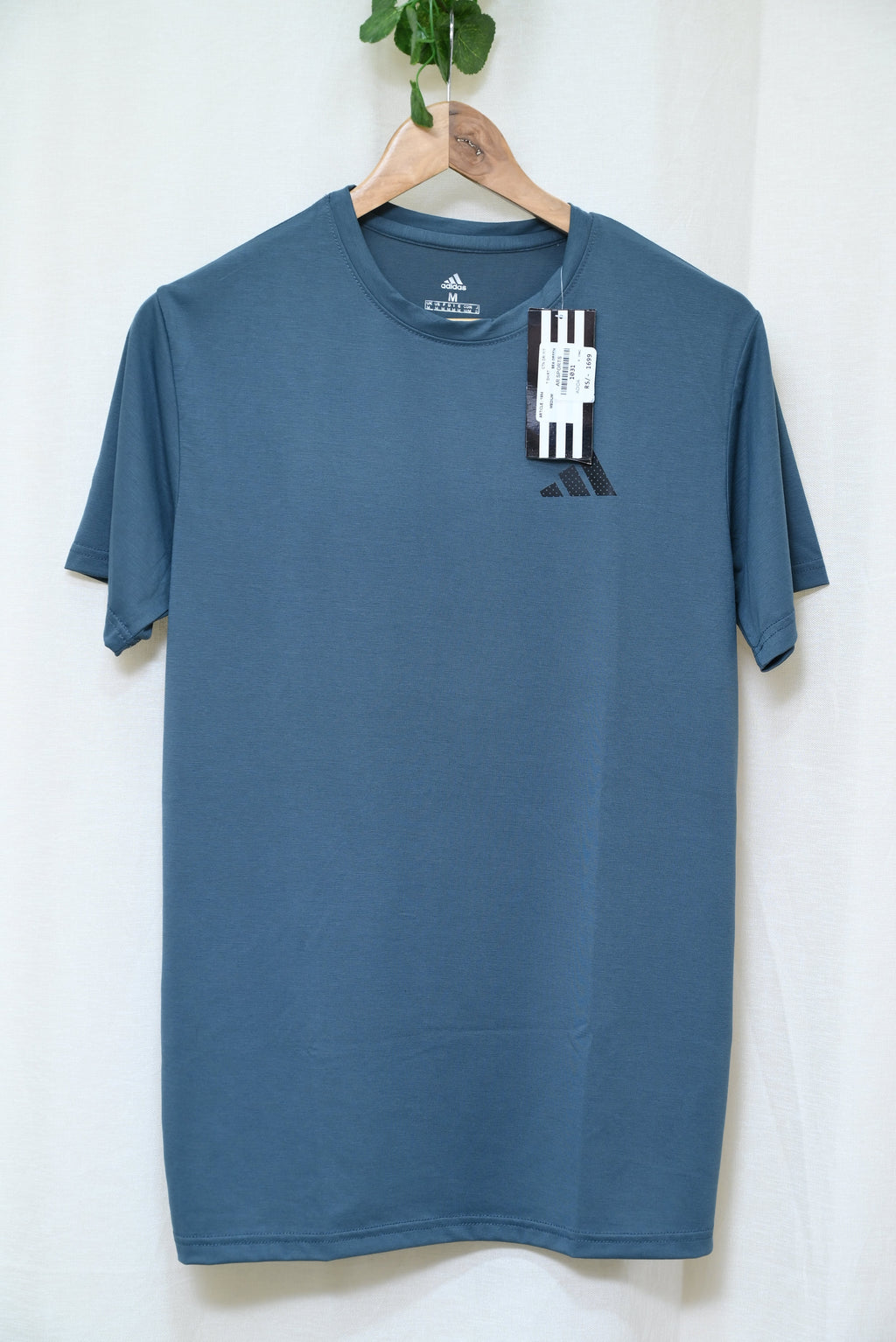 1031-Smart Fit Button-Up Shirt – Adidas Logo, Stretch Fabric, Casual Cool