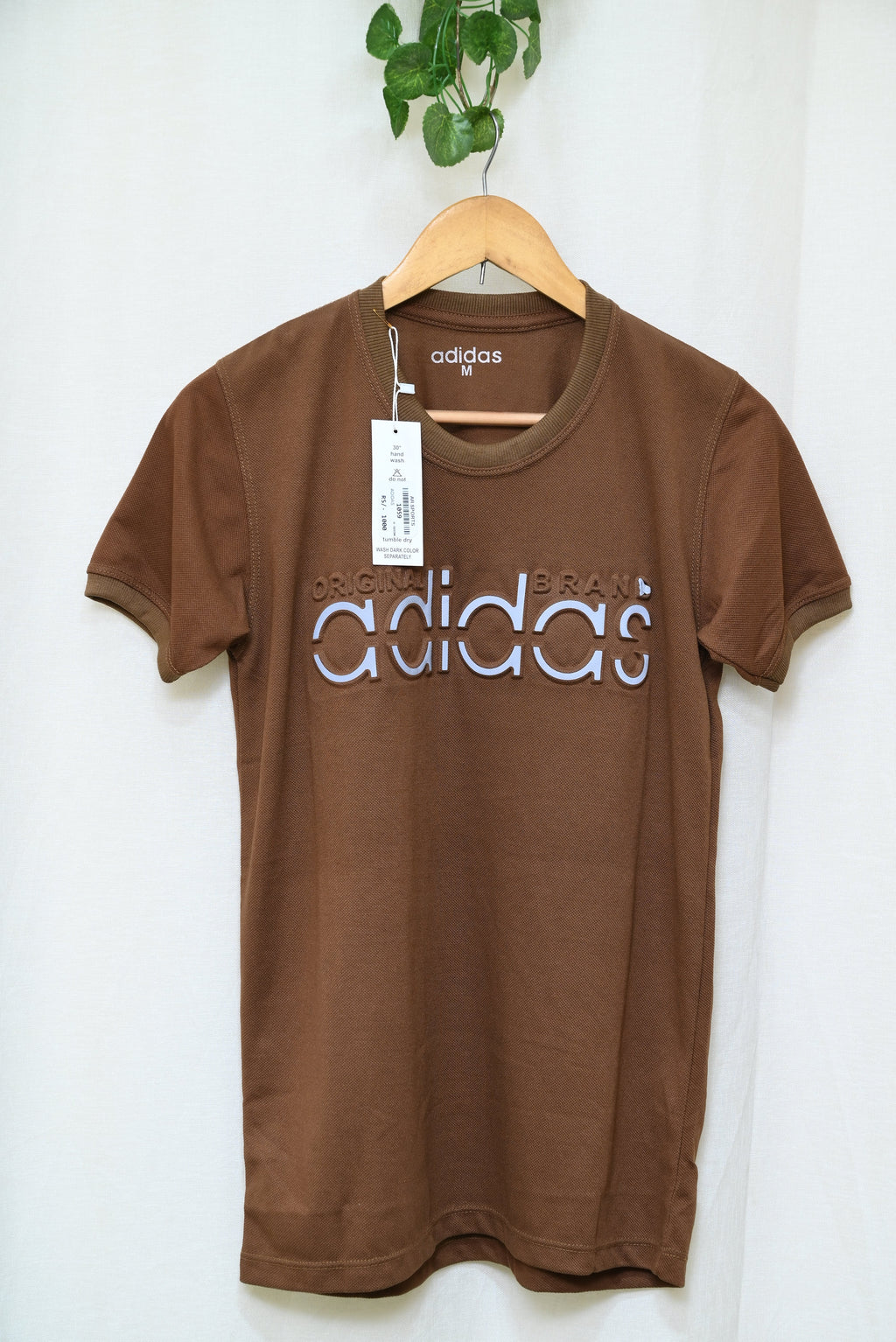 1059-Custom Fit Printed Cotton Shirt – Ribb Round Neck, Button-Up, Half Sleeves