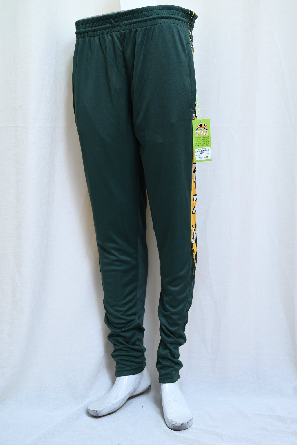 1266-Fine Interlock Slim Fit Pants – Narrow Bottom, Elastic Waist, Side Sublimation Patti