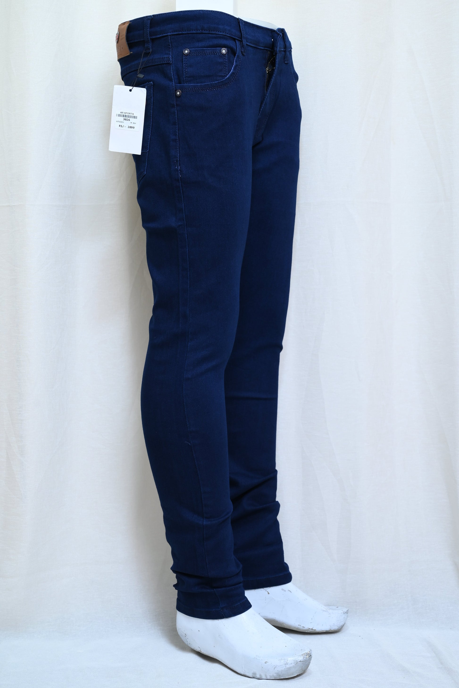 3026-Tailored Slim Fit Blue Casual Pant – Stylish & Comfortable for Workdays