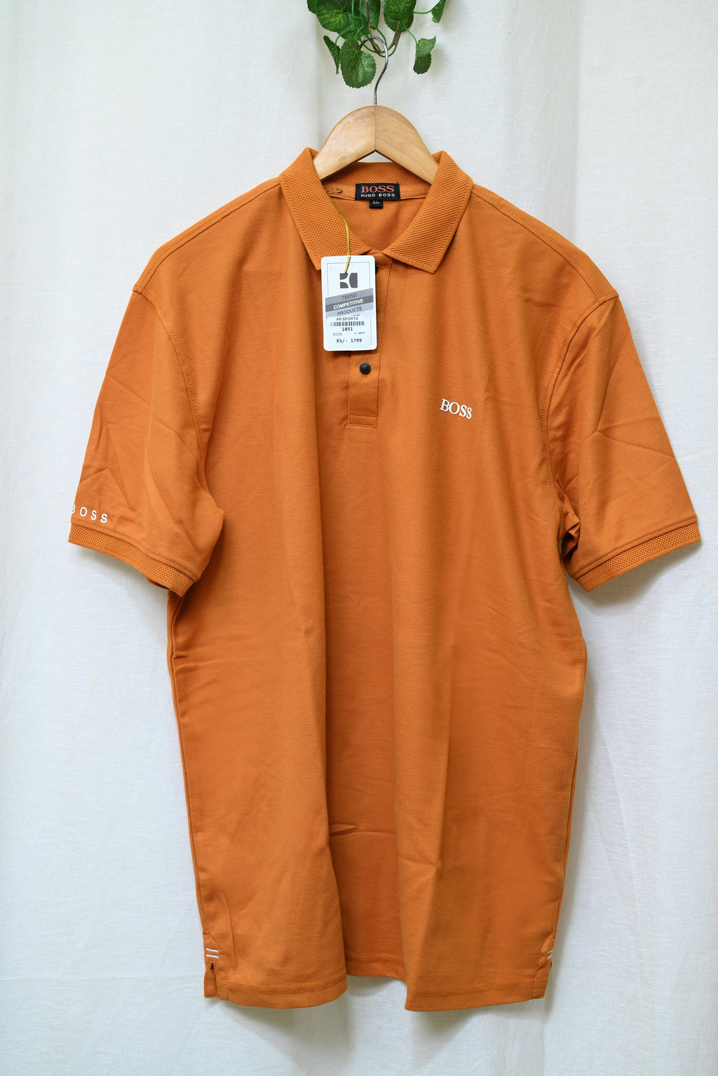 1051-Men’s Custom Fit Cotton Shirt – Rib Collar, Half Sleeves, Button-Up