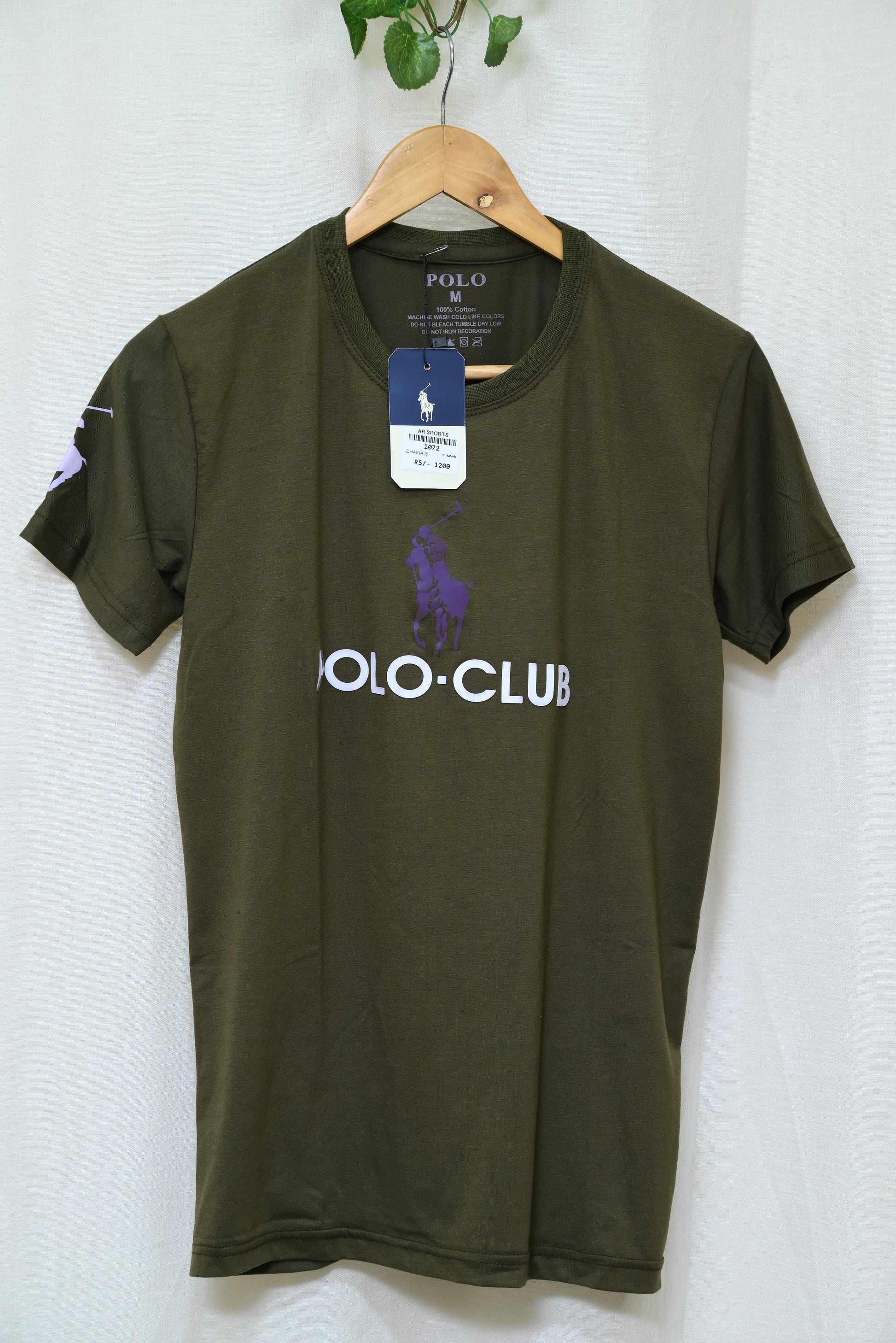 1072-Men’s Round Neck Shirt – Custom Fit, Cotton Stretch, Half Sleeves