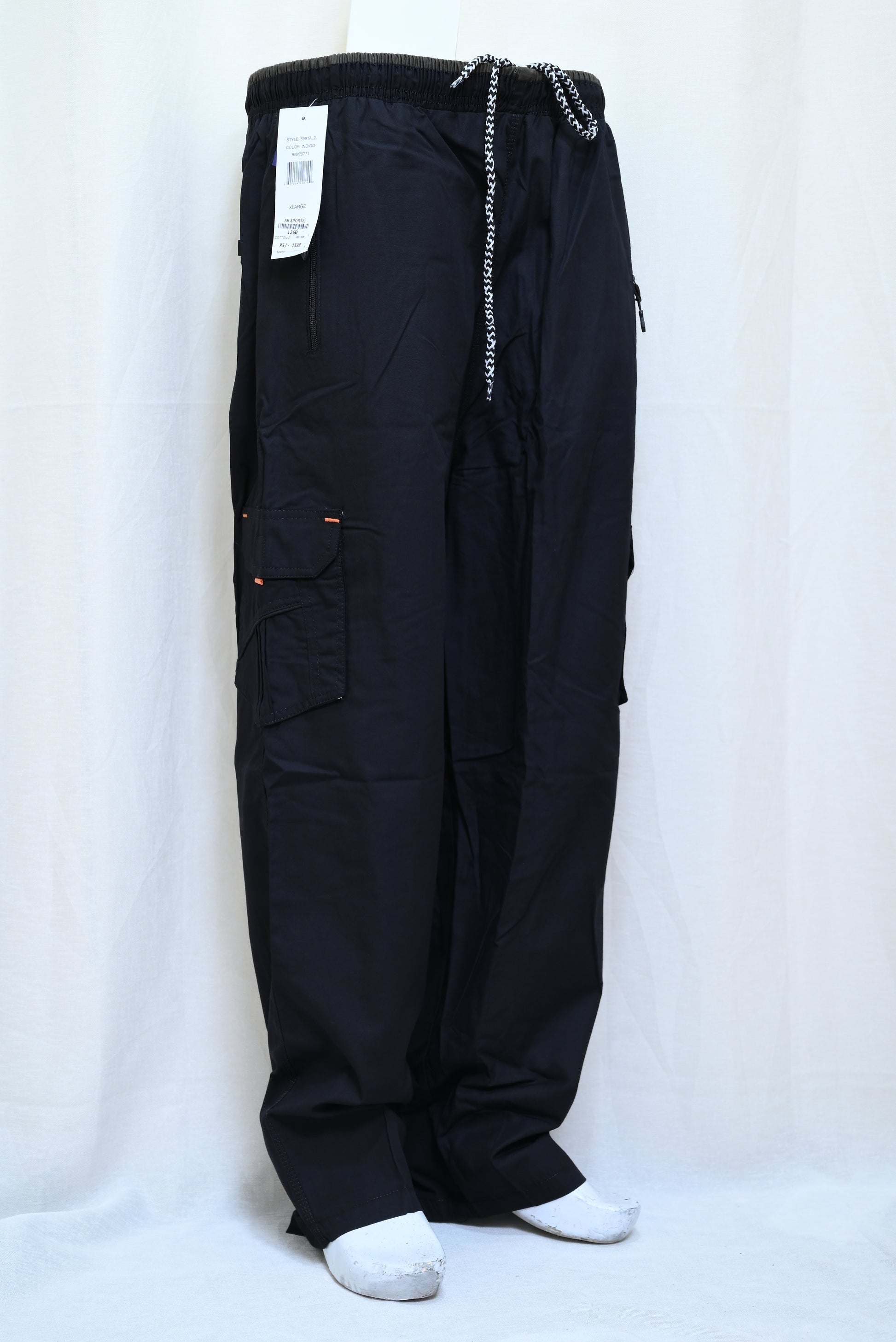 1260-China Cotton Pants with Elastic Waist and 4 Pockets – Stylish & Comfortable