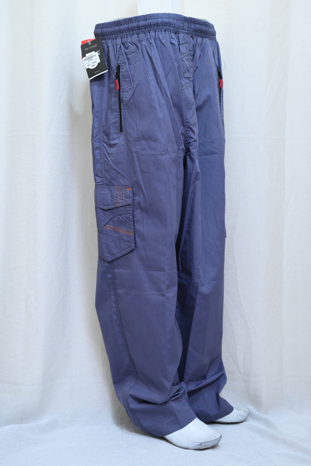 1260-China Cotton Pants with Elastic Waist and 4 Pockets – Stylish & Comfortable