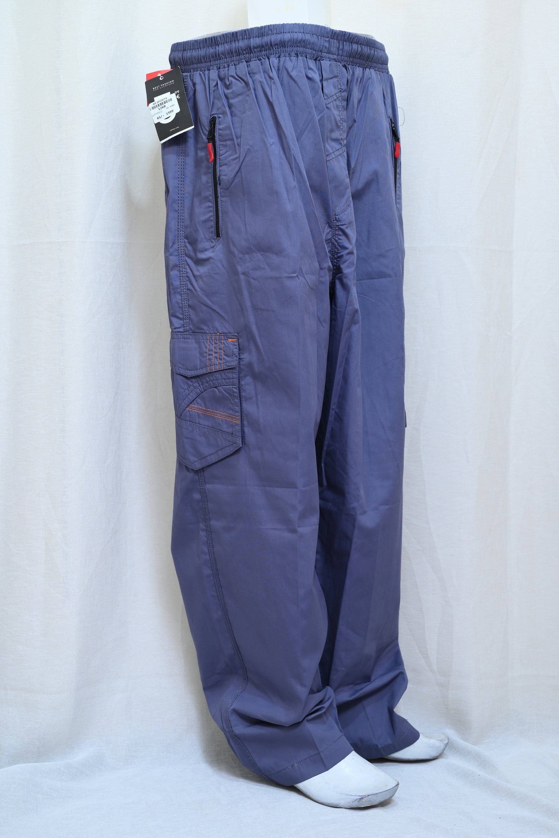 1260-China Cotton Pants with Elastic Waist and 4 Pockets – Stylish & Comfortable