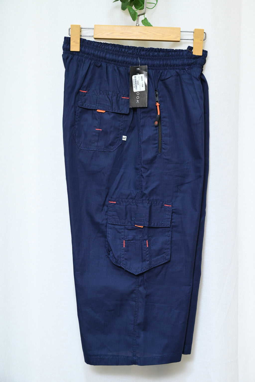 1422-Men’s Long Cargo Nikker – 6-Pocket Summer Shorts in China Cotton