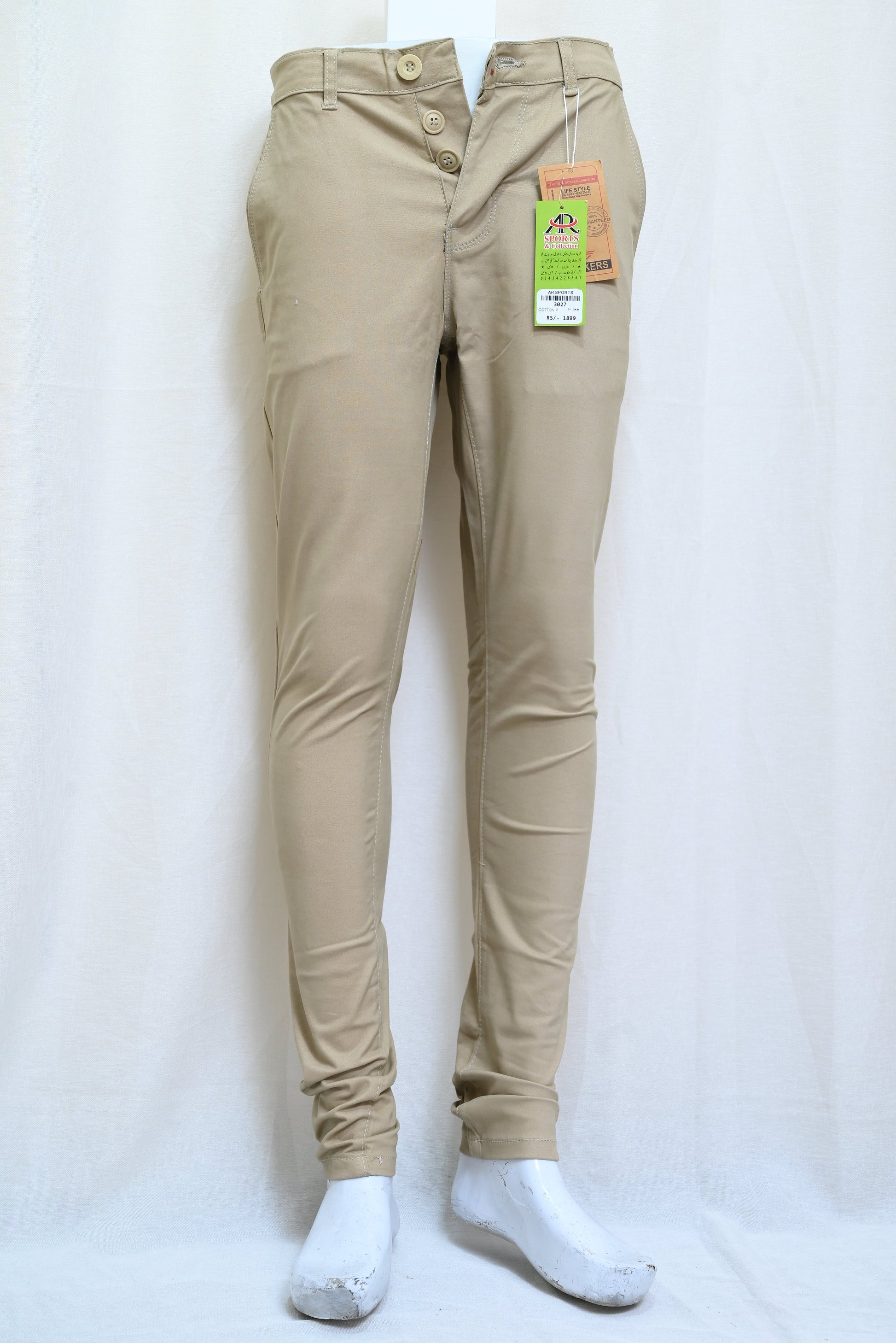 3027-Smart Fit Cotton Pants for Men – Narrow Bottom, Excellent Stitching