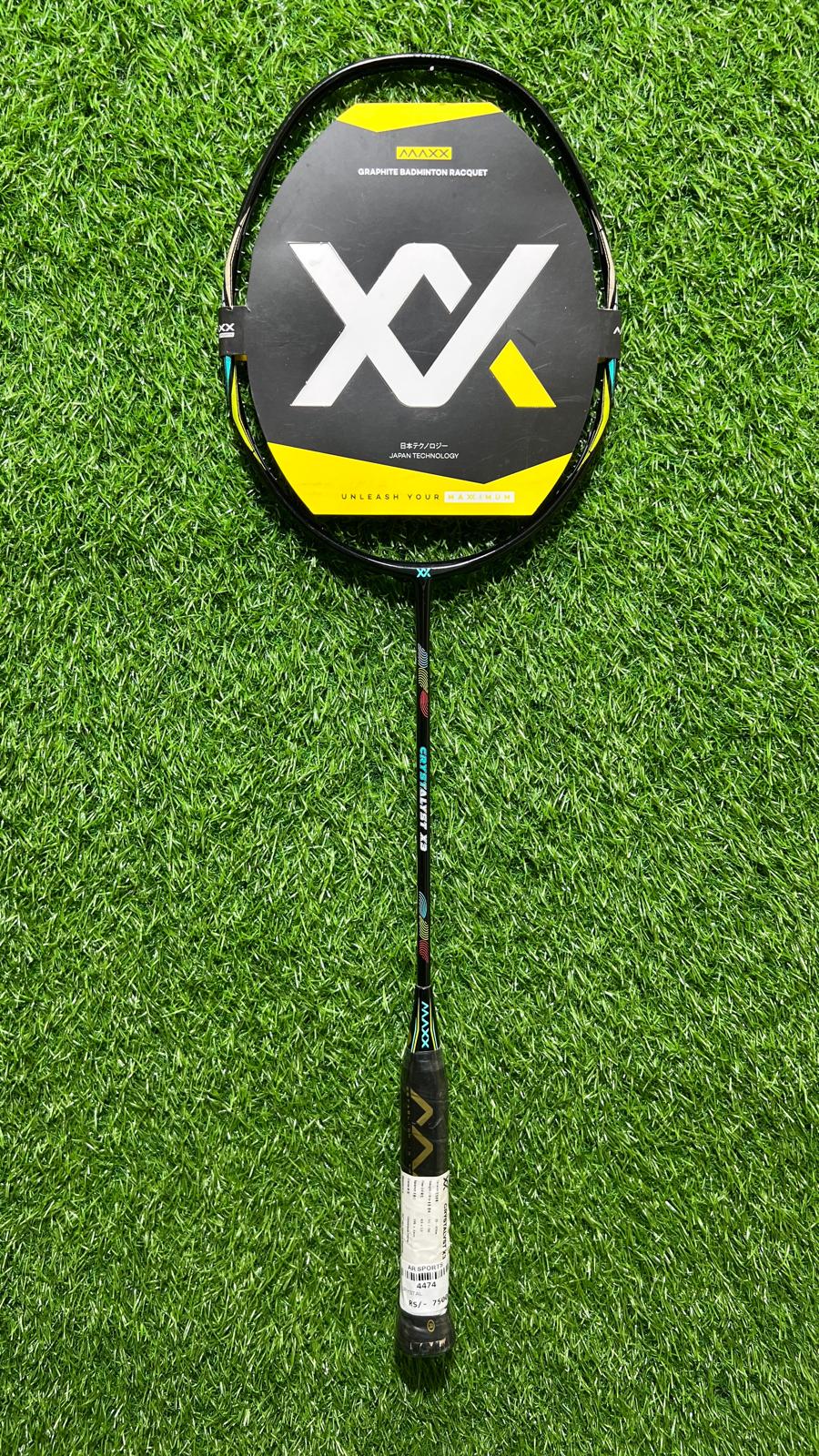 4474-Crystal X3 Badminton Racket – Lightweight 5U Carbon Frame, Head-Heavy Balance, G5 Grip