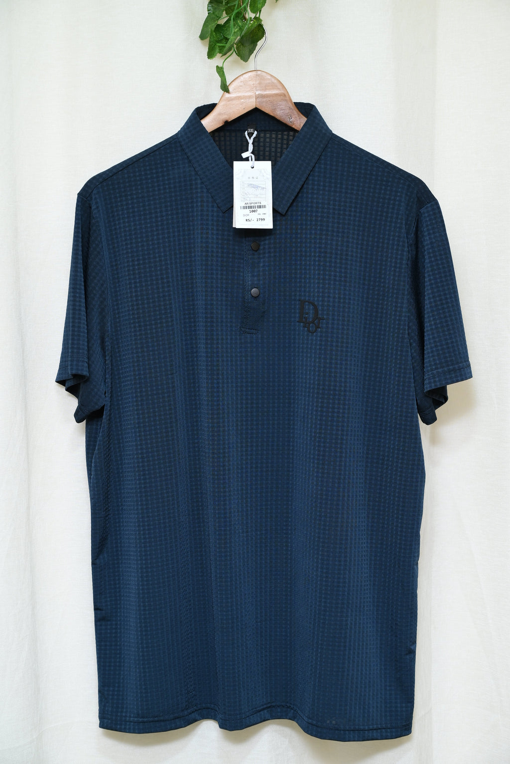 1007-Classic Smart Fit Shirt with Emboss Detailing – Collar Neck, Comfortable Fit