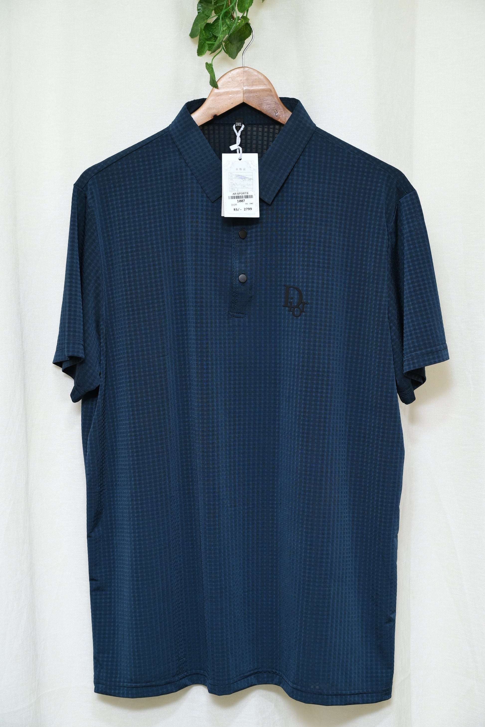 1007-Classic Smart Fit Shirt with Emboss Detailing – Collar Neck, Comfortable Fit