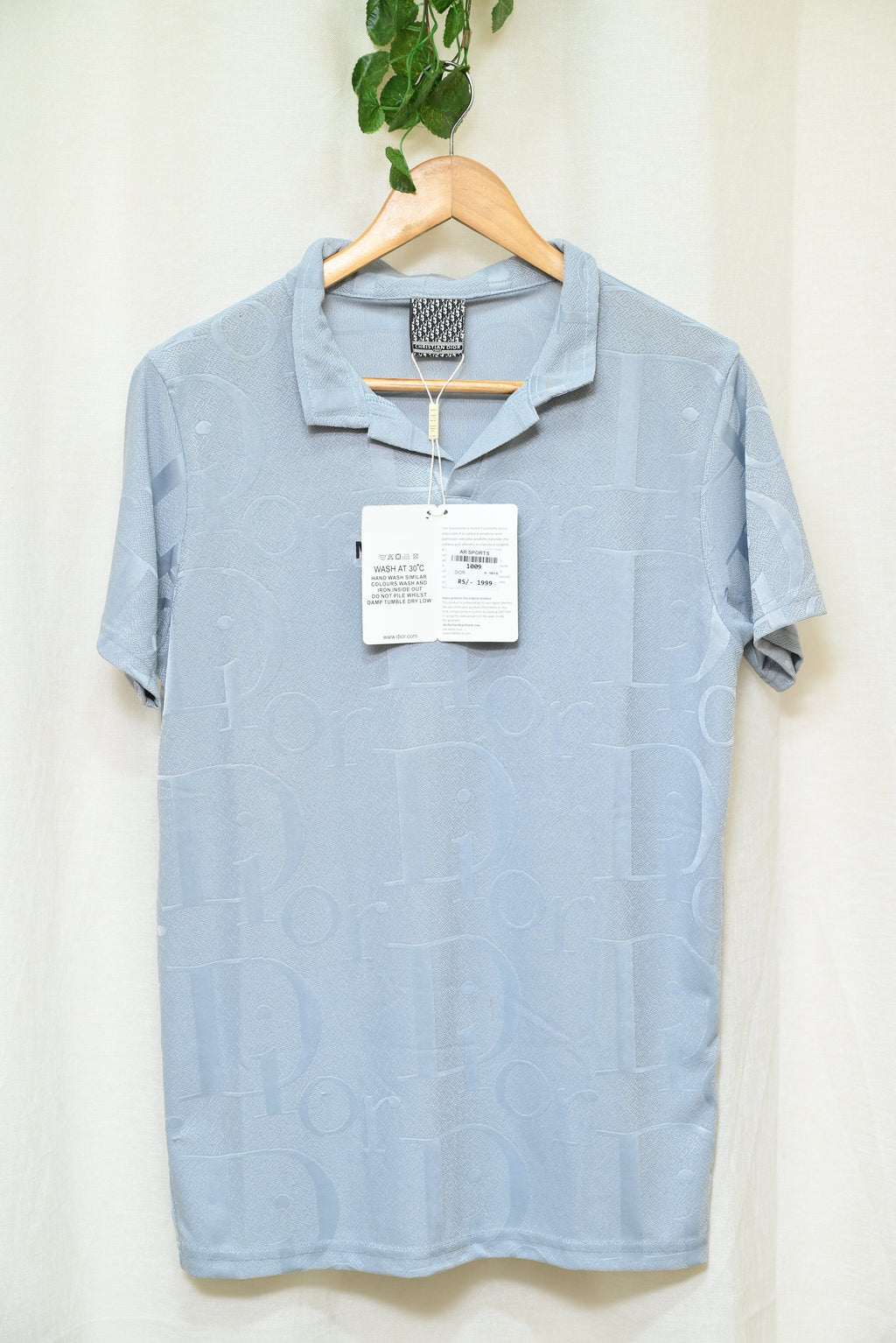 1009-Plain Custom Fit Cotton Shirt for Men – Collar Neck, Half Sleeves, Casual Wear