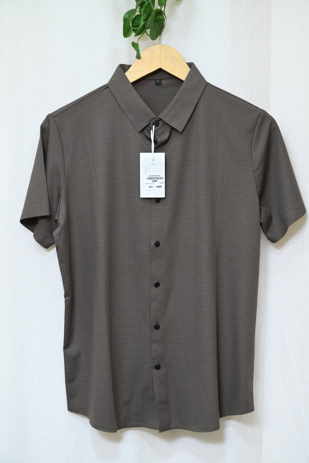 1006-Smart Fit Men’s Shirt – Embossed Design, Collar Neck, Button-Up Style