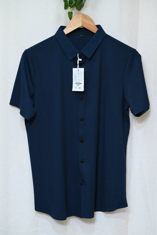 1006-Smart Fit Men’s Shirt – Embossed Design, Collar Neck, Button-Up Style