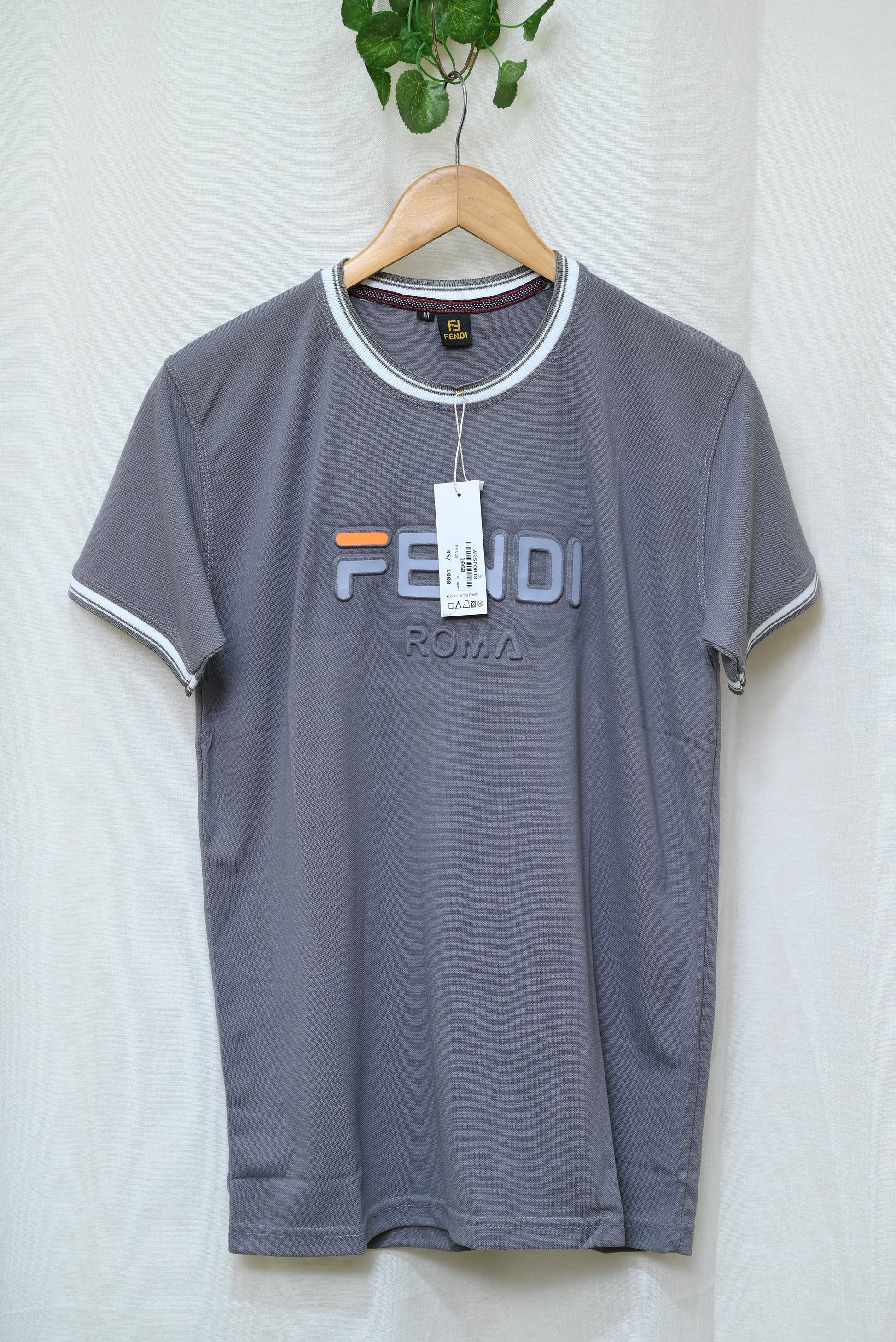 1060-Men’s Casual Printed Shirt – Custom Fit, Ribb Round Neck, Button-Up