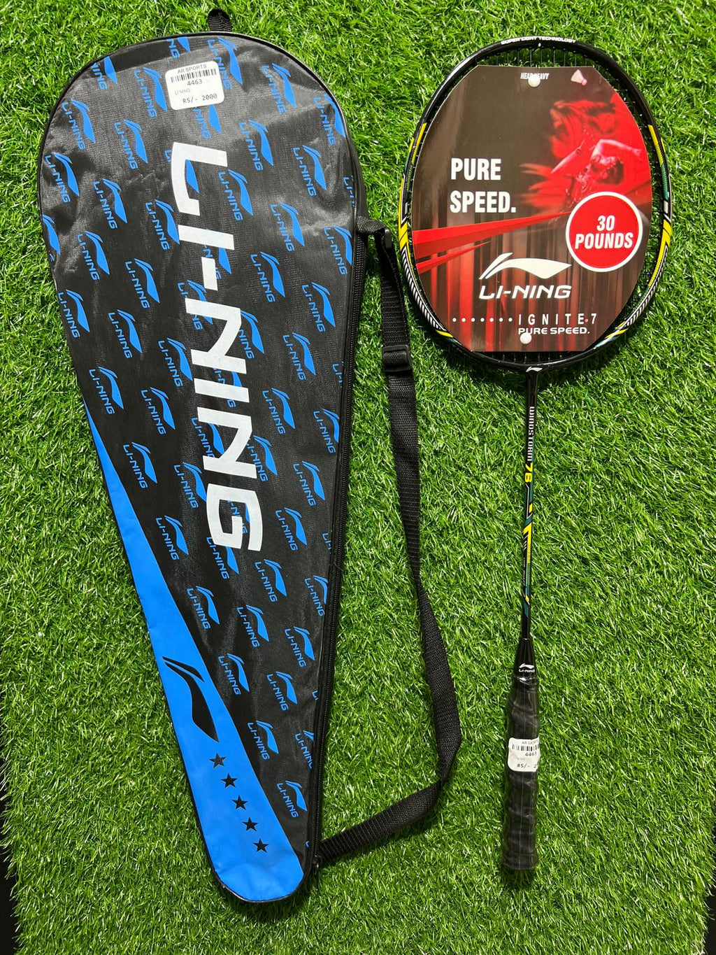 4463-Li-Ning 5U Badminton Racket – Durable, High-Performance Carbon Frame for Power Smashes