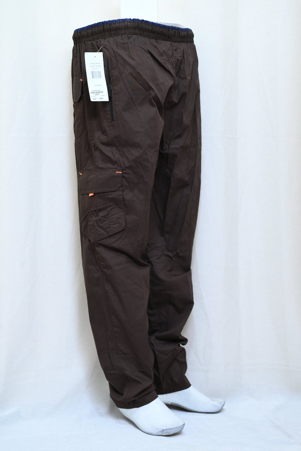 1259-Men’s China Cotton Regular Open Style Pants – Elastic Waist with 4 Pockets