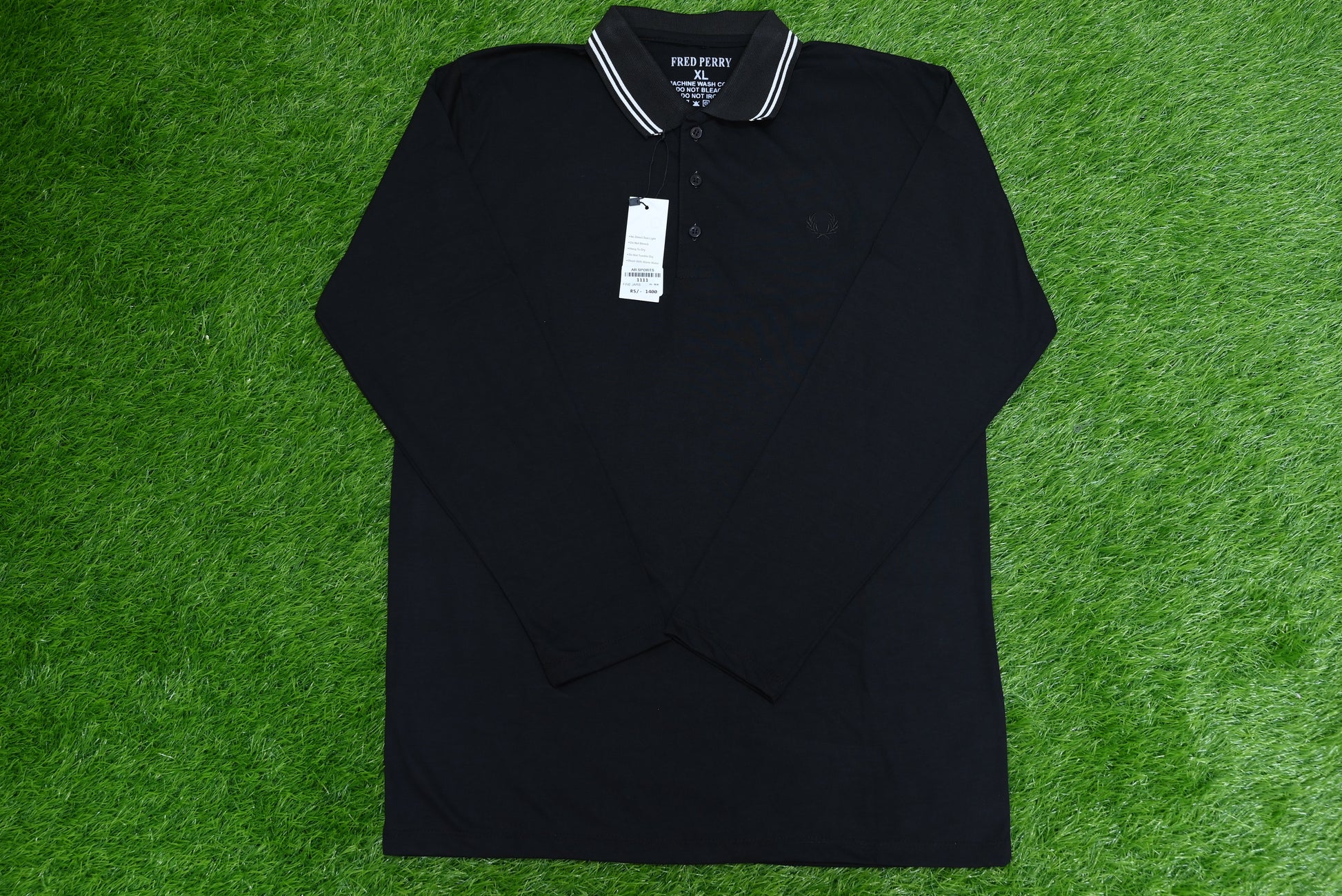 1111-Men’s Organic Cotton Jersey Button-Up Shirt – Classic Collar, Full Sleeve