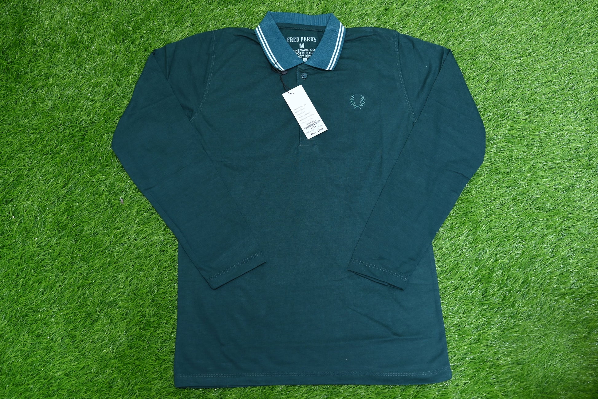 1111-Men’s Organic Cotton Jersey Button-Up Shirt – Classic Collar, Full Sleeve