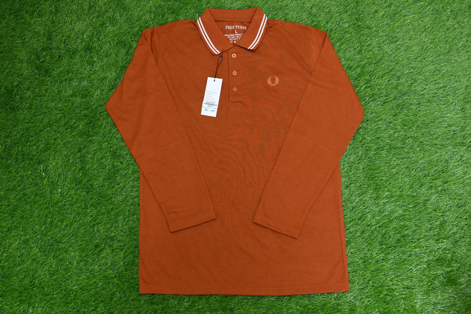 1111-Men’s Organic Cotton Jersey Button-Up Shirt – Classic Collar, Full Sleeve