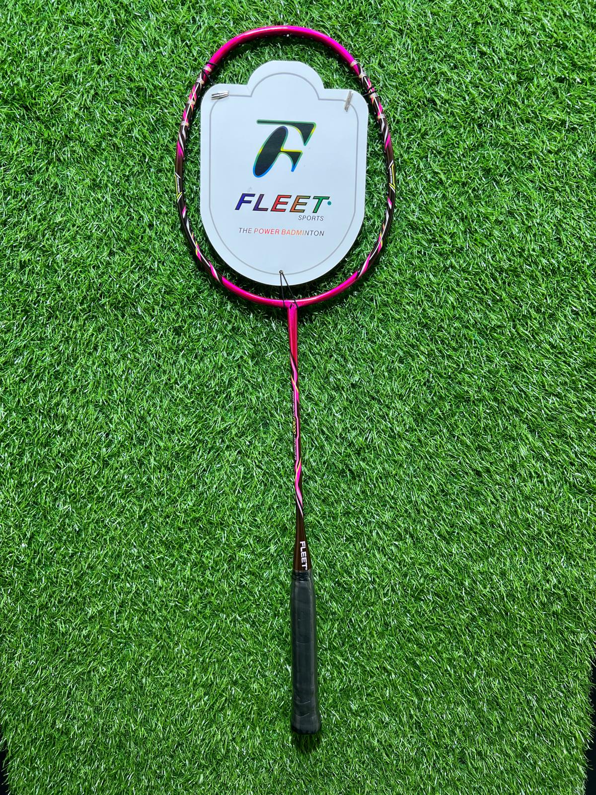 4470-Fleet Badminton Racket – Lightweight 5U Carbon Fiber, Head-Heavy Balance, G5 Grip
