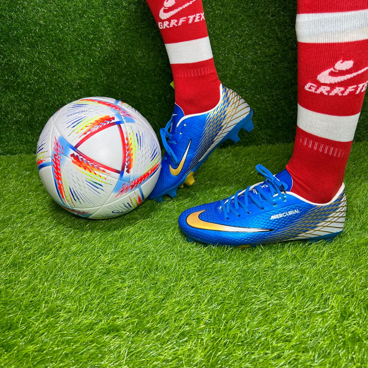 2218-Men’s Football Turf Sneakers – Reinforced Grip, Gelfoam Comfort & All-Weather Upper