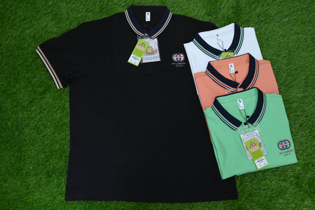 1074-Stretch Cotton Casual Shirt – Custom Fit, Ribbed Sleeves, Collar Neck