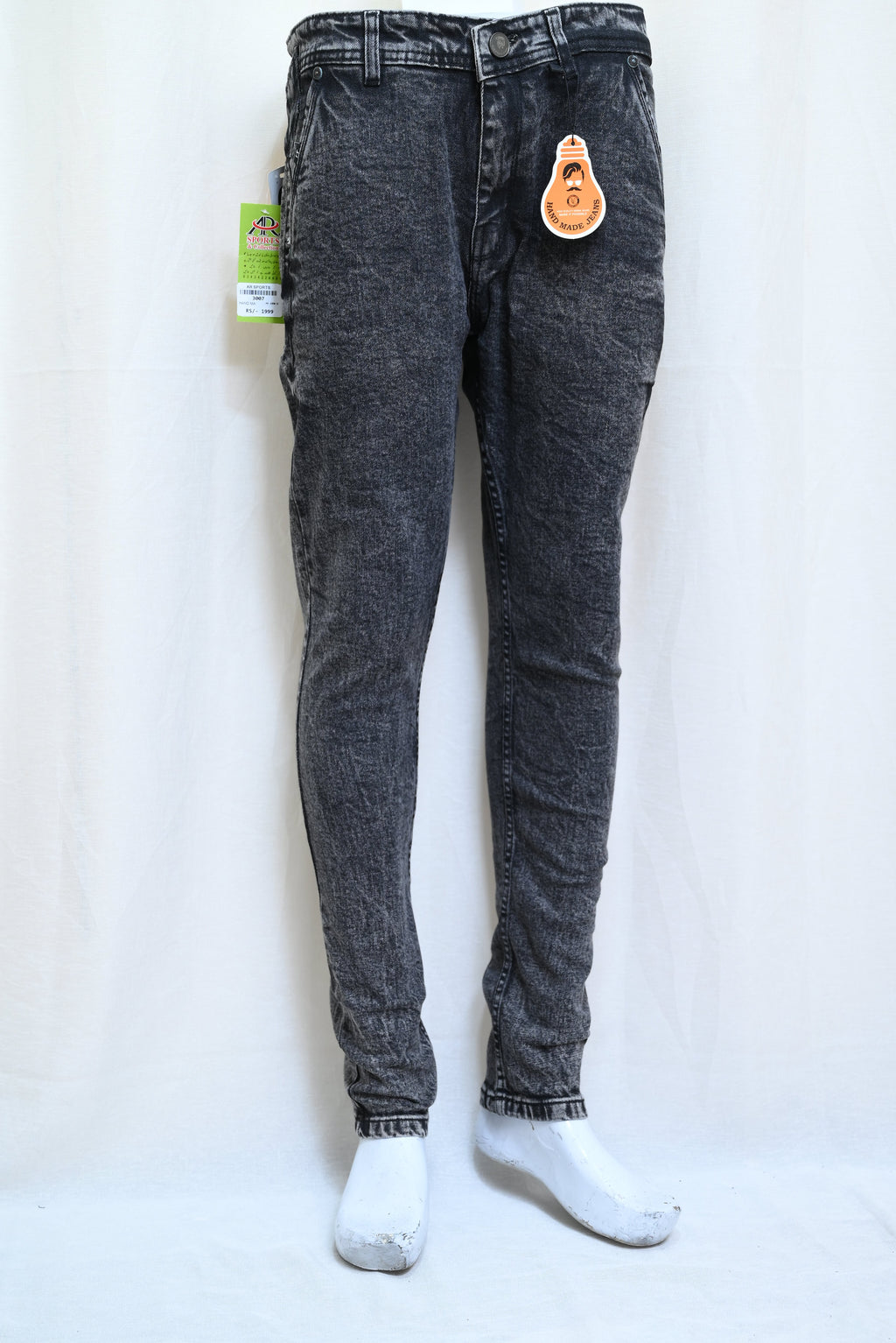 3007-Stylish Men’s Tailored Slim Fit Jeans – Zip Fly & Belt Loops