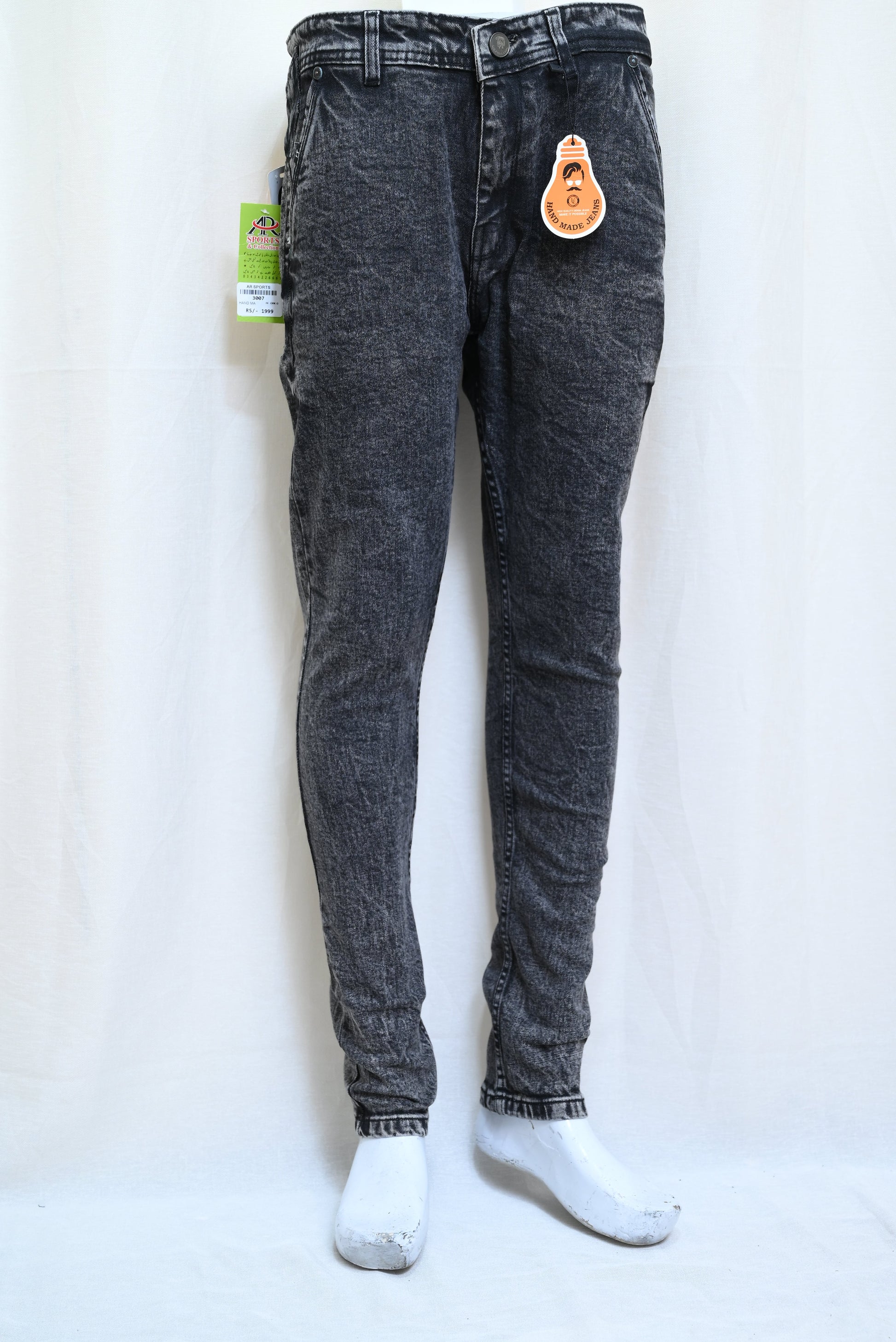 3007-Stylish Men’s Tailored Slim Fit Jeans – Zip Fly & Belt Loops