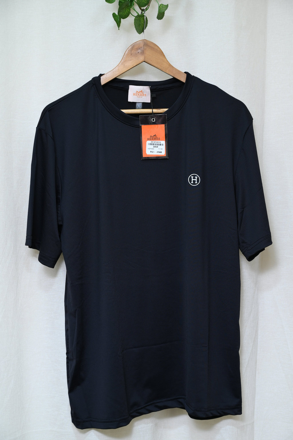 1019-Stylish Smart Fit Men’s Shirt – Small Logo Design, Round Neck, Button-Up