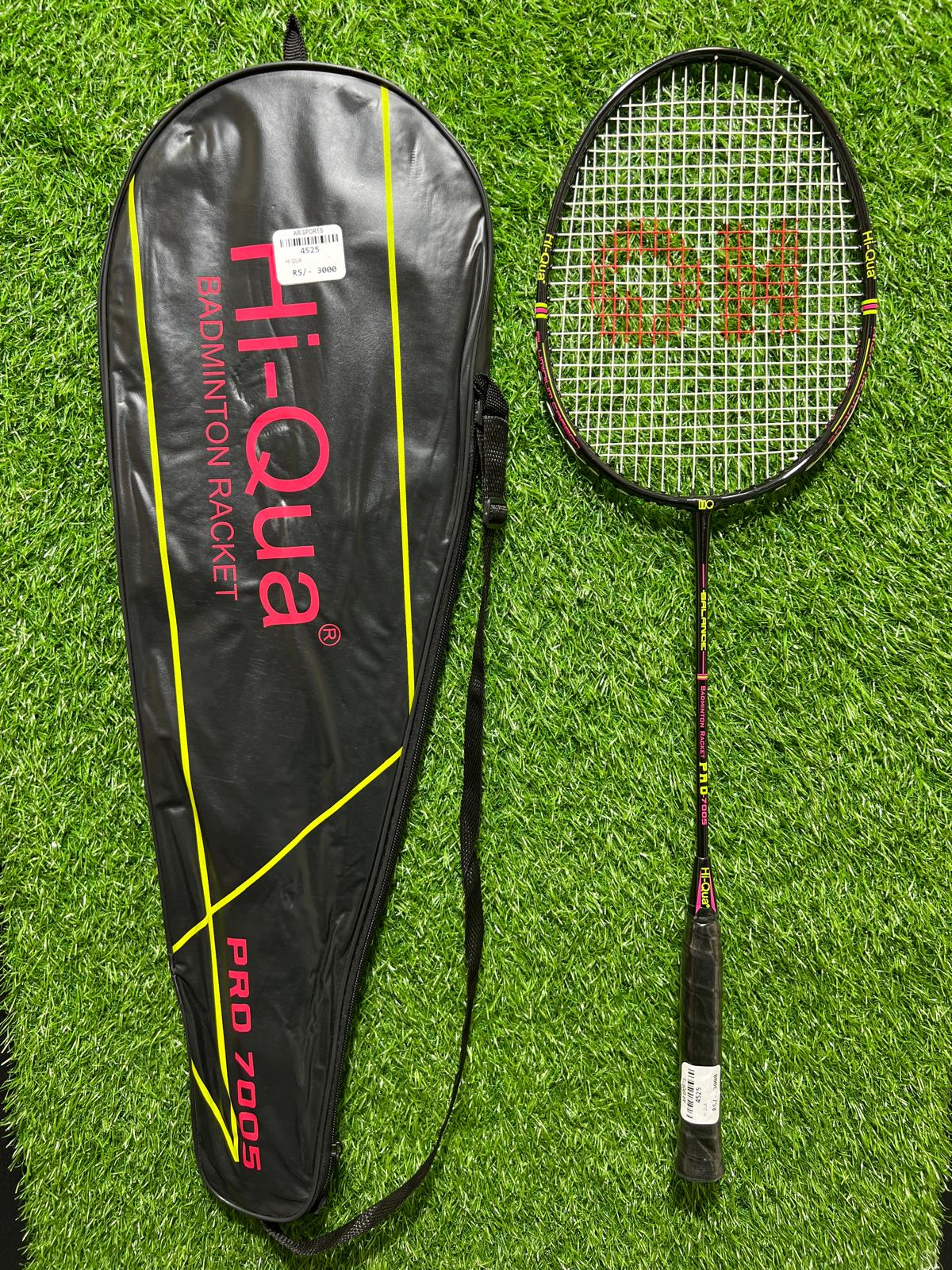 4525-Hi-Qua 5U Badminton Racket – Carbon Fiber, Head-Heavy Balance & 30lbs Tension