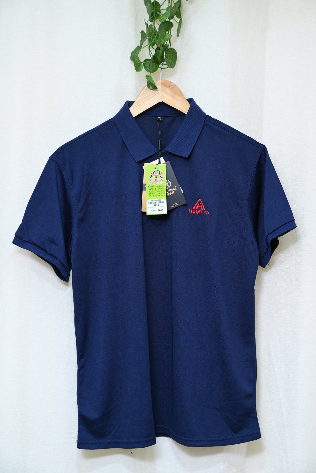 1011-Classic Custom Fit Button-Up Shirt – Rib Collar Neck, Small Logo Emb, Half Sleeves