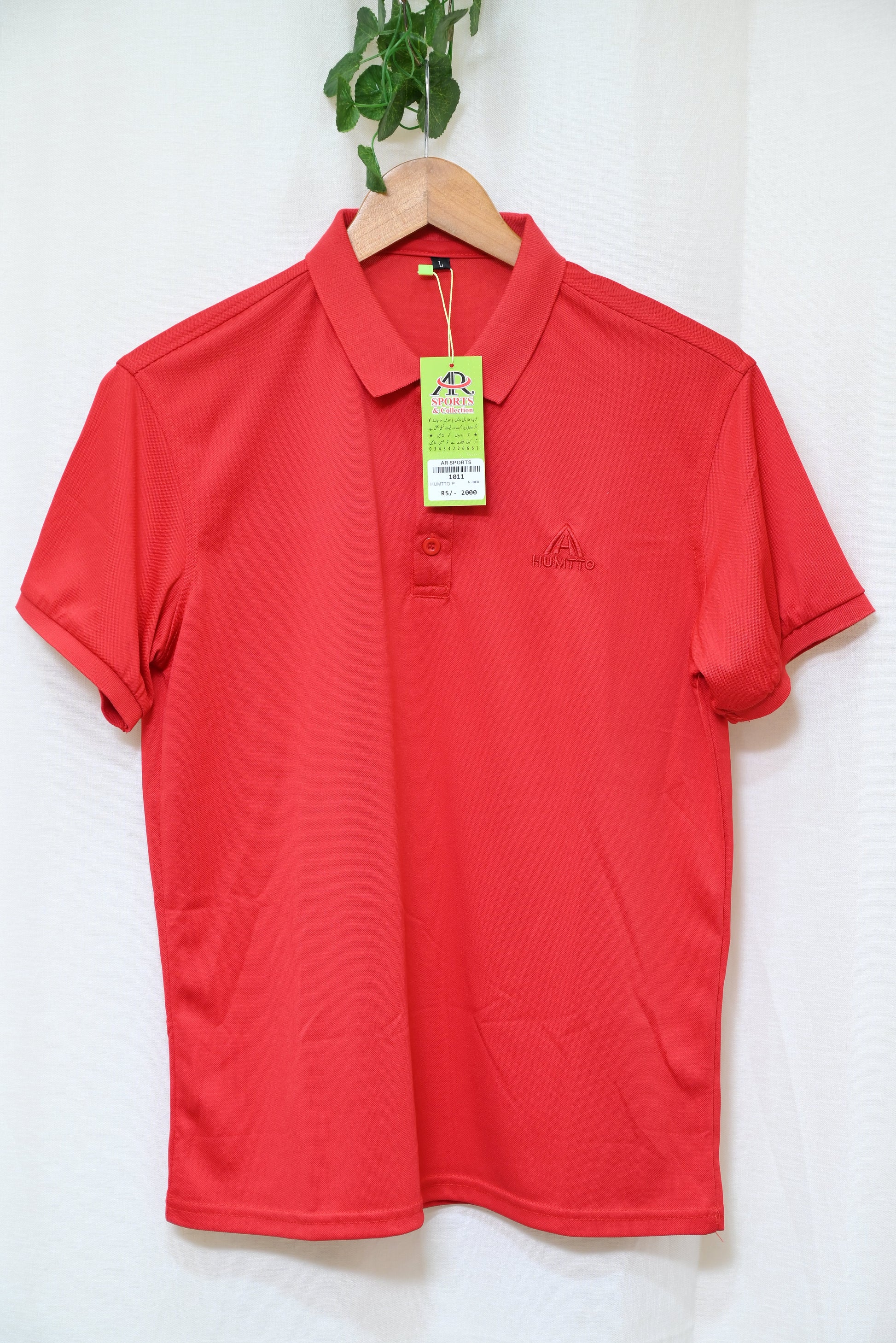 1011-Classic Custom Fit Button-Up Shirt – Rib Collar Neck, Small Logo Emb, Half Sleeves