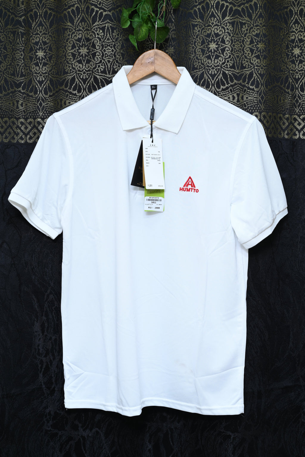 1011-Classic Custom Fit Button-Up Shirt – Rib Collar Neck, Small Logo Emb, Half Sleeves