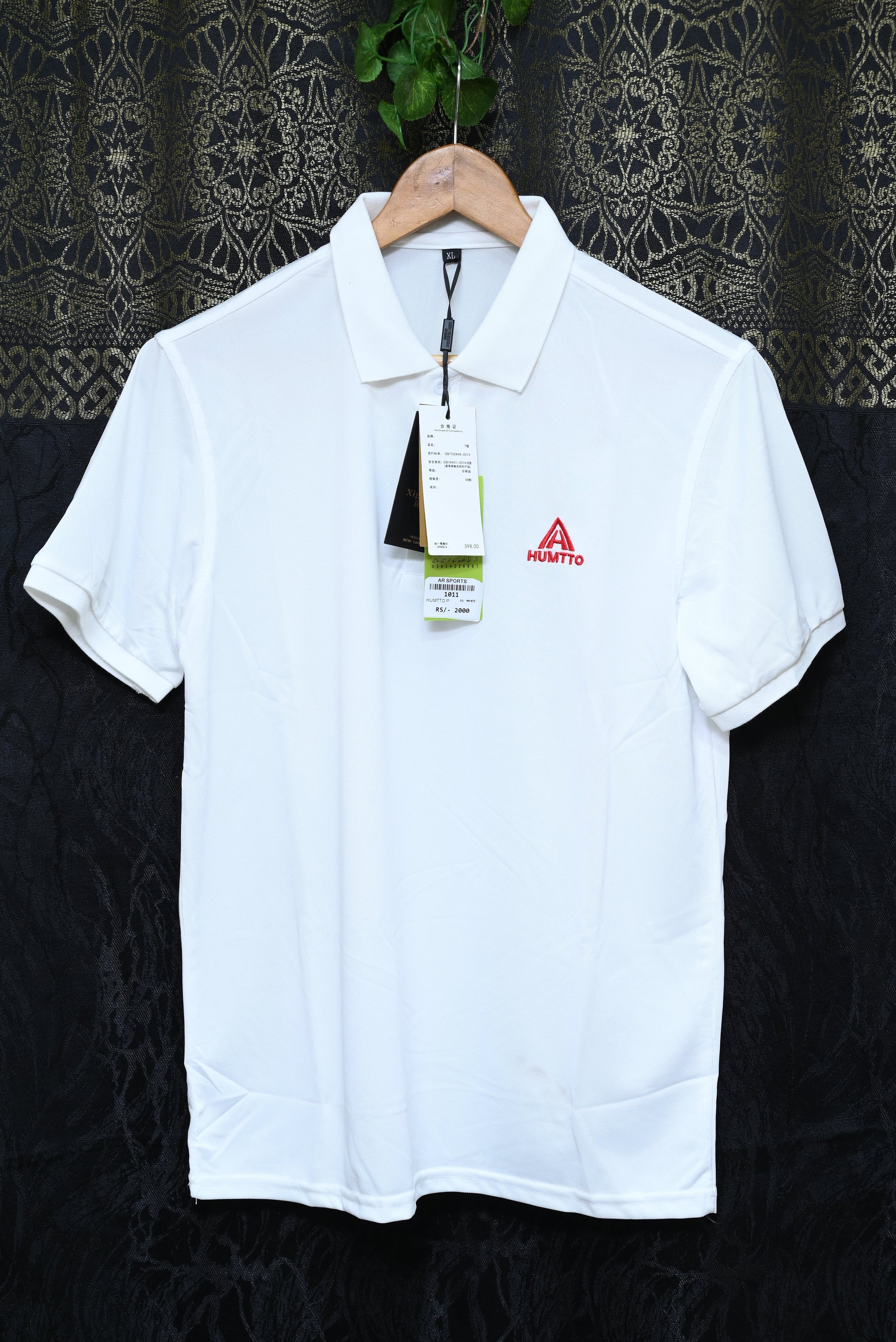 1011-Classic Custom Fit Button-Up Shirt – Rib Collar Neck, Small Logo Emb, Half Sleeves