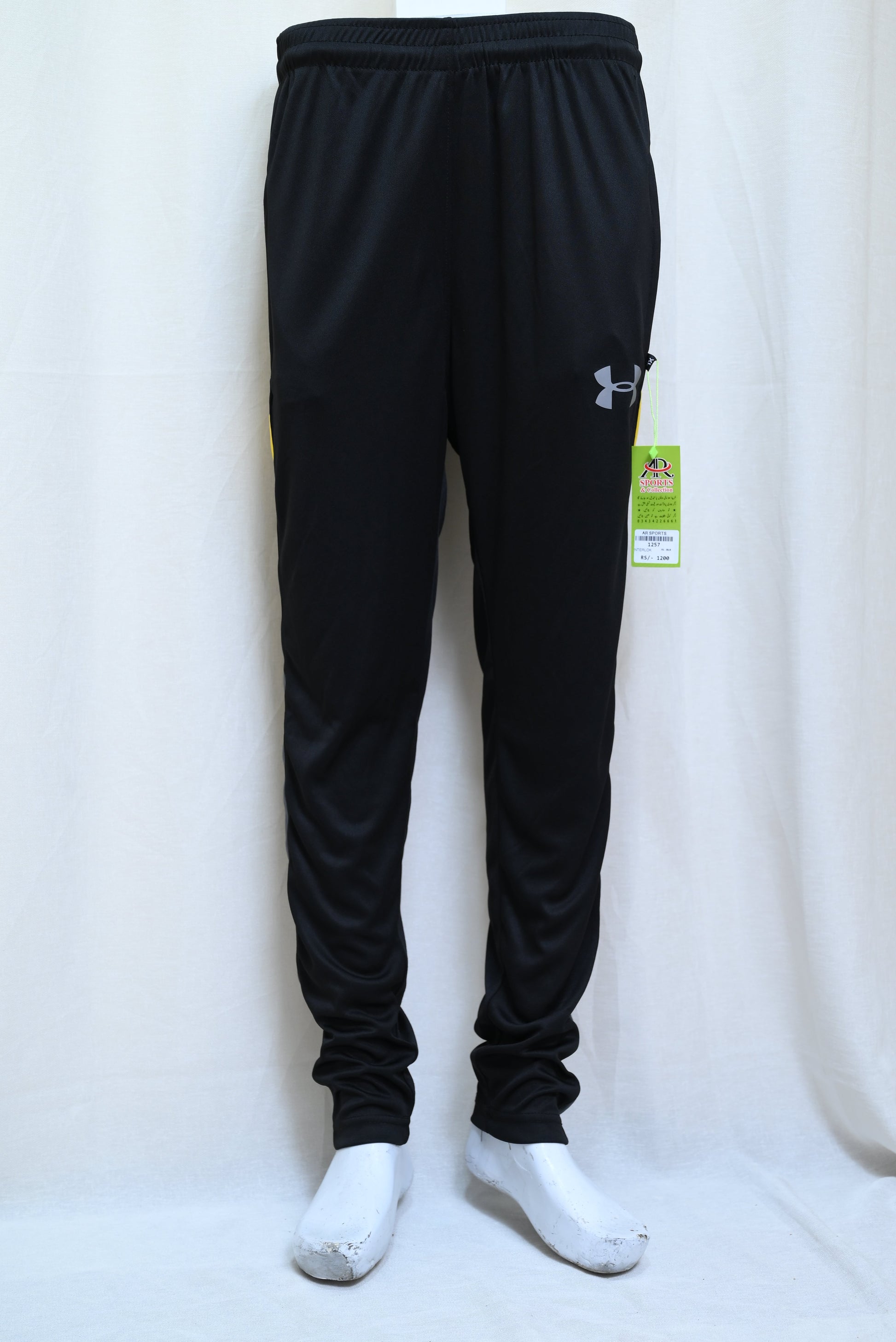 1257-Fine Interlock Regular Slim Fit Pants – Elastic Waist & Zip Pockets