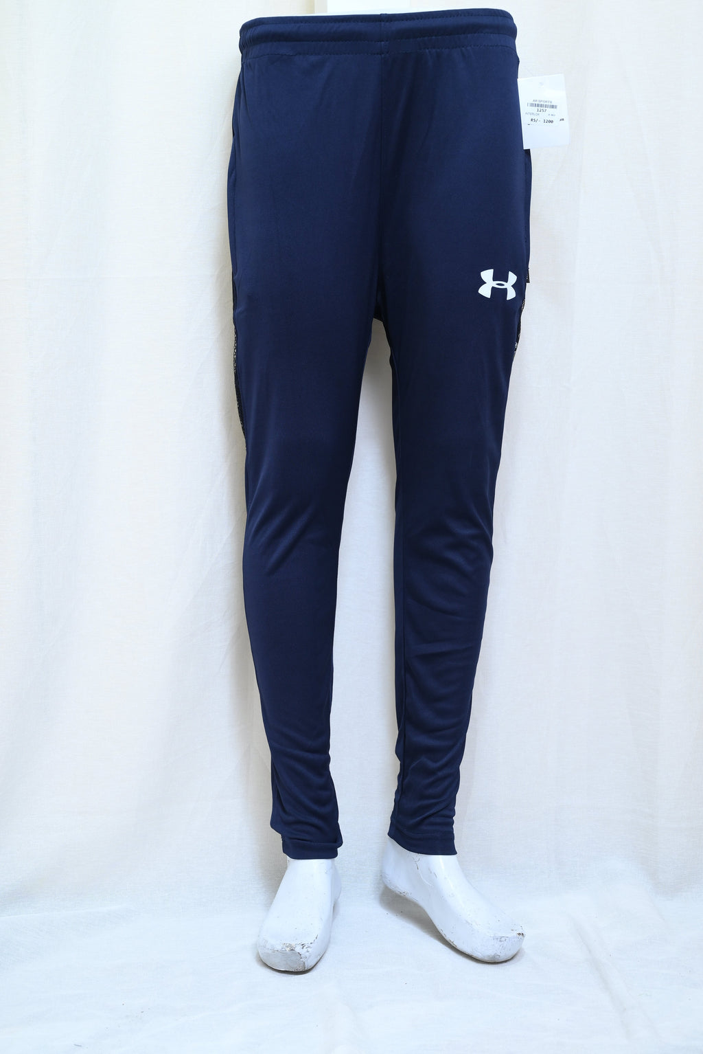 1257-Fine Interlock Regular Slim Fit Pants – Elastic Waist & Zip Pockets