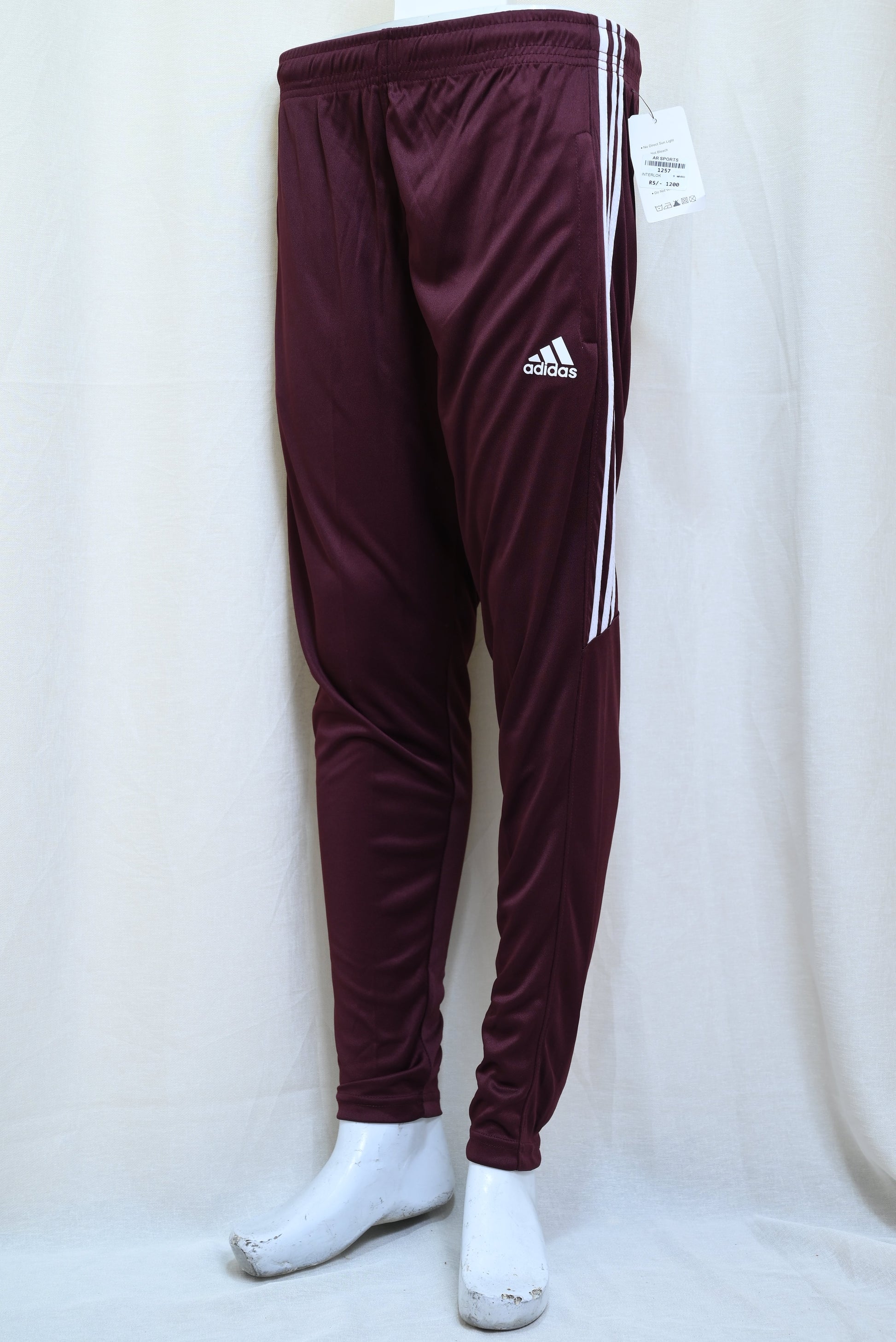 1257-Fine Interlock Regular Slim Fit Pants – Elastic Waist & Zip Pockets