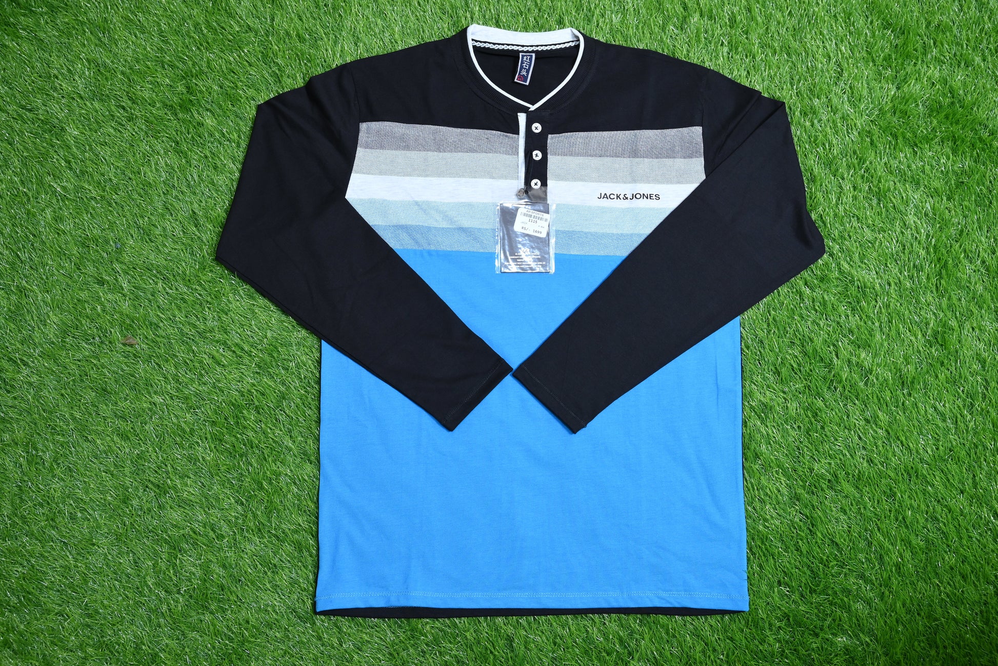 1115-Men’s Custom Fit Organic Cotton Jersey Shirt – Full Sleeve, Classic Button-Up