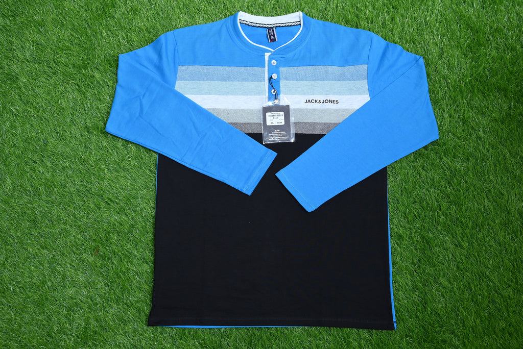 1115-Men’s Custom Fit Organic Cotton Jersey Shirt – Full Sleeve, Classic Button-Up