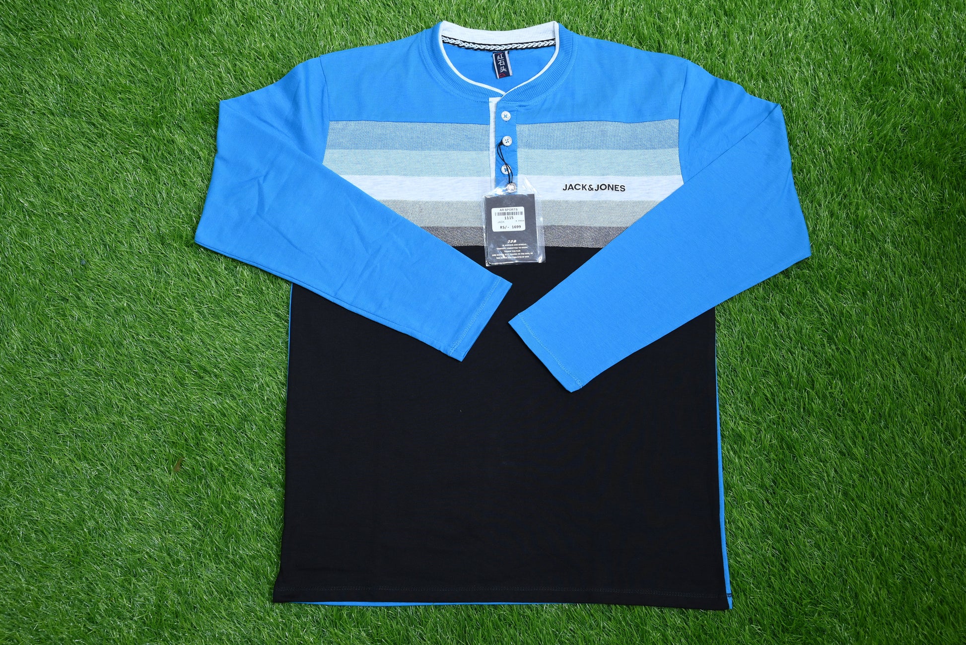 1115-Men’s Custom Fit Organic Cotton Jersey Shirt – Full Sleeve, Classic Button-Up