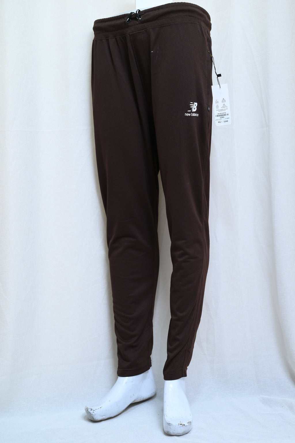 1261-Lightweight Fine Cotton Summer Trousers with Elastic Waist and Zip Pockets