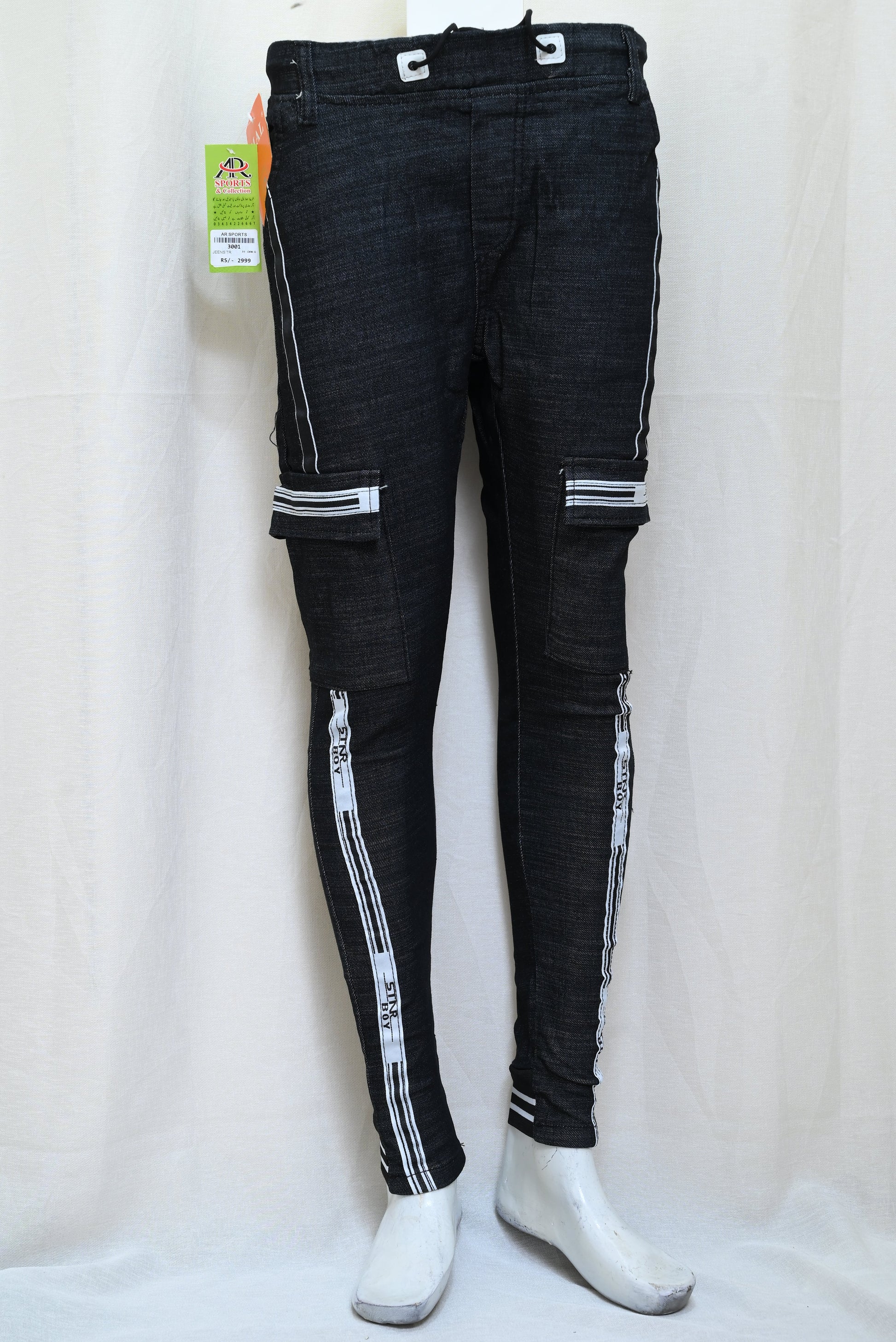 3001-Men’s Slim Fit Casual Cargo Pants – Concealed Zip Fly & Button Fastening