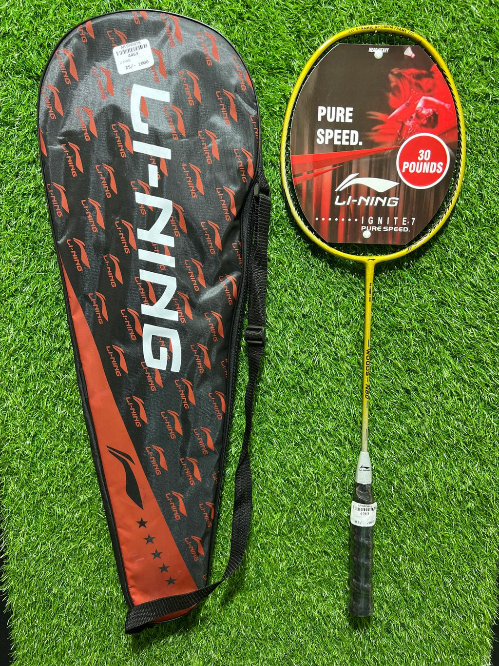 4463-Li-Ning 5U Badminton Racket – Durable, High-Performance Carbon Frame for Power Smashes