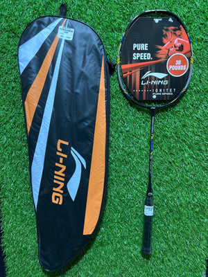 4490-Li-Ning Badminton Racket – Lightweight Carbon Fiber Frame, Head-Heavy Balance, Up to 30lbs Tension