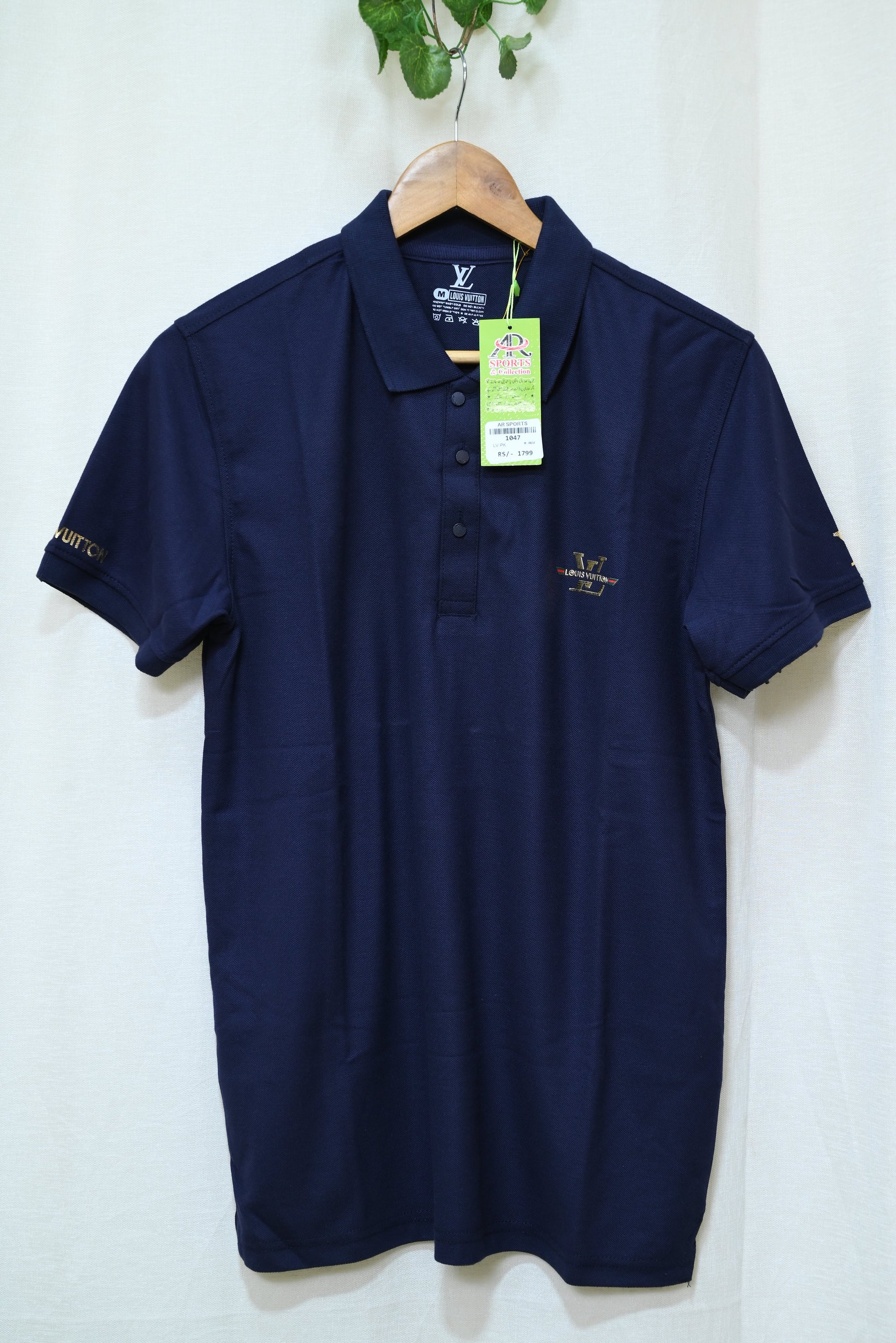 1047-Custom Fit Button-Up Shirt – Rib Collar, Half Sleeves, Premium Cotton