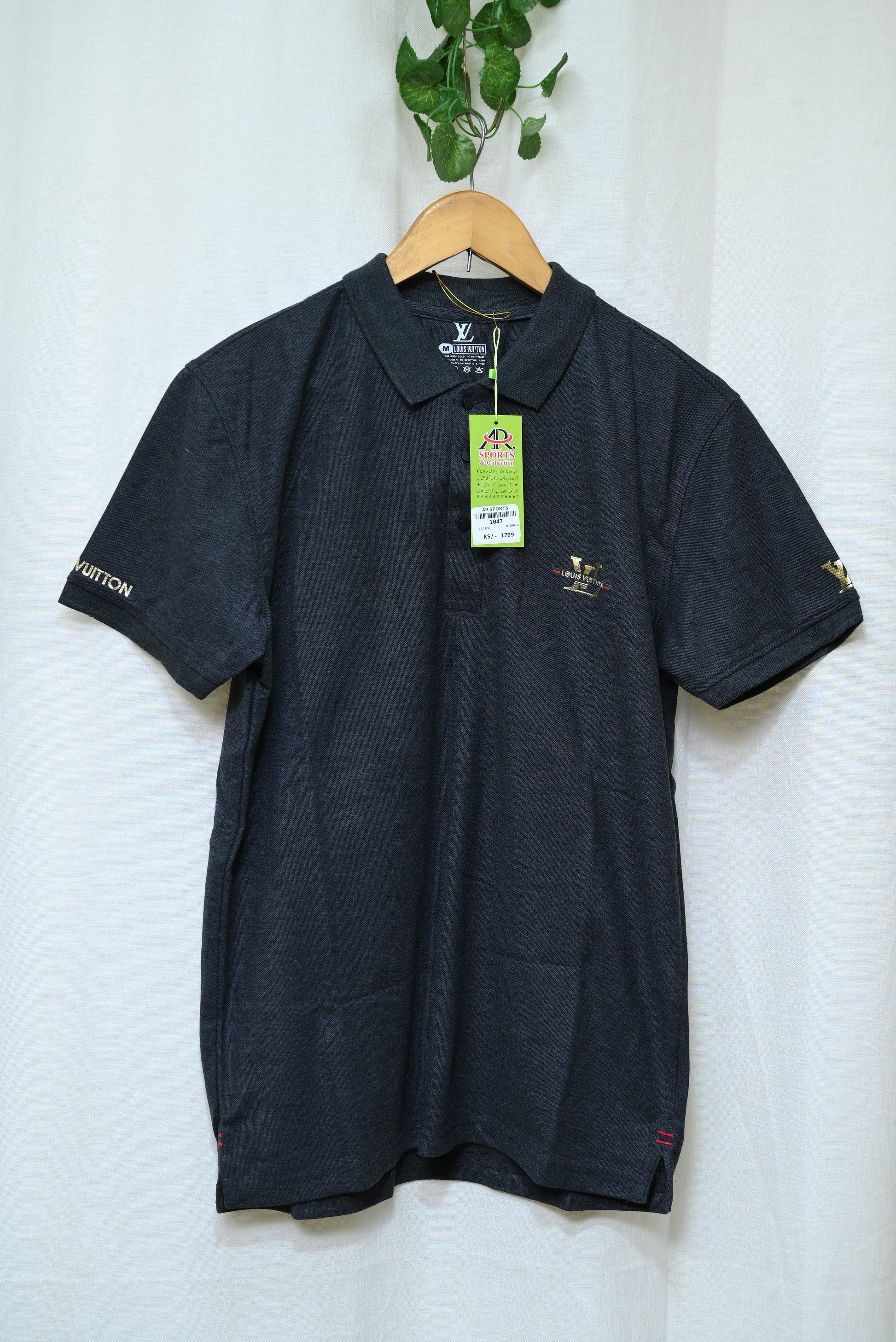 1047-Custom Fit Button-Up Shirt – Rib Collar, Half Sleeves, Premium Cotton