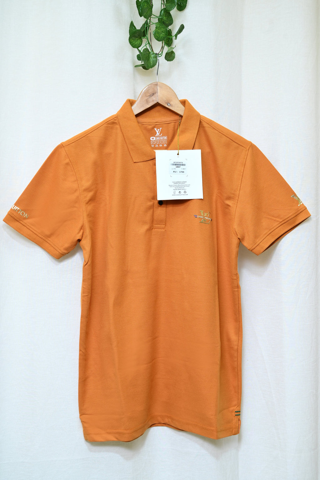 1047-Custom Fit Button-Up Shirt – Rib Collar, Half Sleeves, Premium Cotton